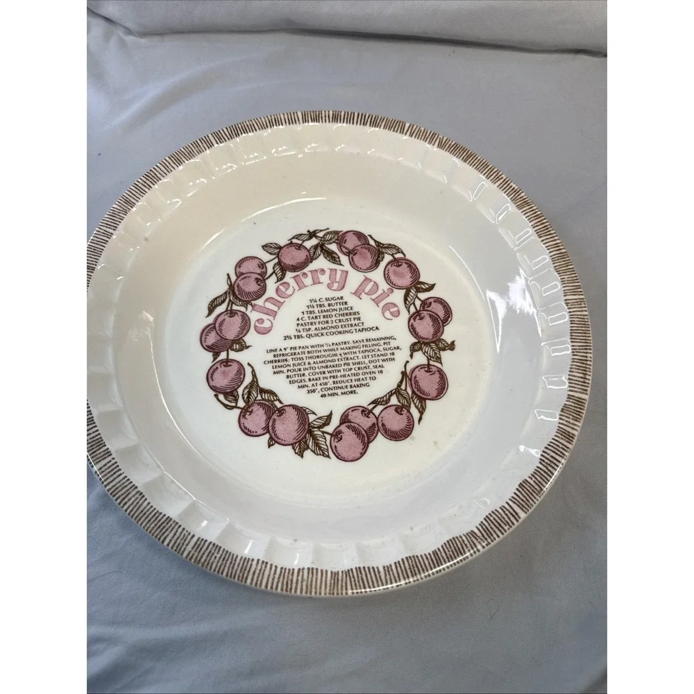 Vintage Royal China by Jeanette USA  Cherry Pie Recipe 11